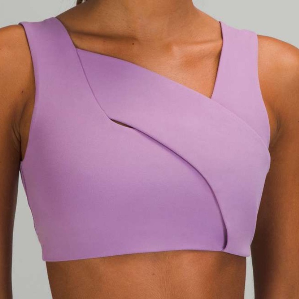 Lululemon Nulu Cross-Front Yoga Bra *Light Support, B/C Cups Wisteria Purple